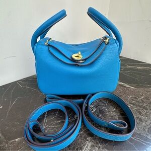 Fashion Leather Pillow bag Crossbody Bag Gold hardware